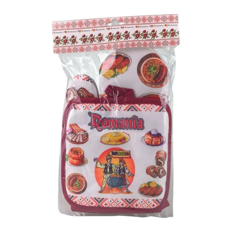 Manusa cu suport vase set suvenir romania, model 3114h